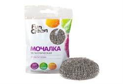 Мочалка Fun Clean для мытья посуды металлическая оцинкованная, 1шт. (50) /6531/ - фото 6734