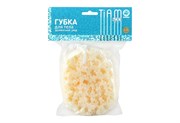 Губка для тела TIAMO Spa Круг Люкс с петлей,коралловый поролон (18)   /7756/