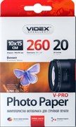 Фотобумага A6 260g/m2 (20листов) ВИНИЛ Premium VIDEX